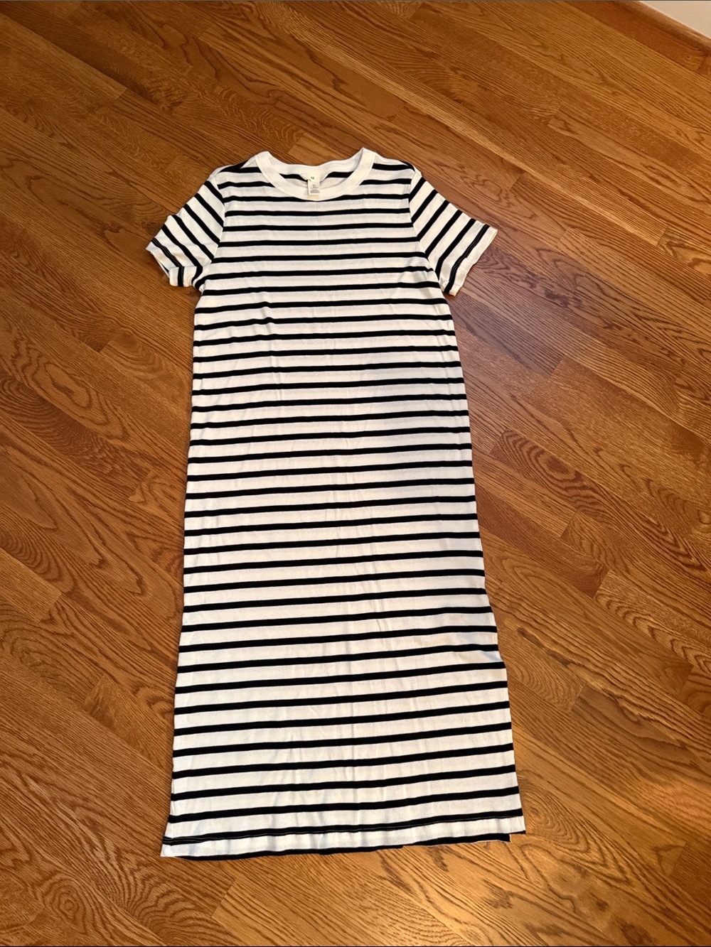 H&M Black and White Striped Maxi Dress